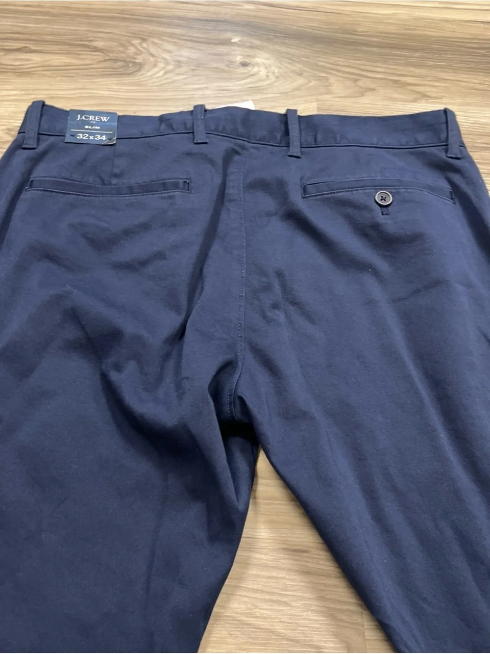 J.Crew Flex Slim Fit Chino Pants Navy Blue Mens Size 32x34 H3167 NWT $80
